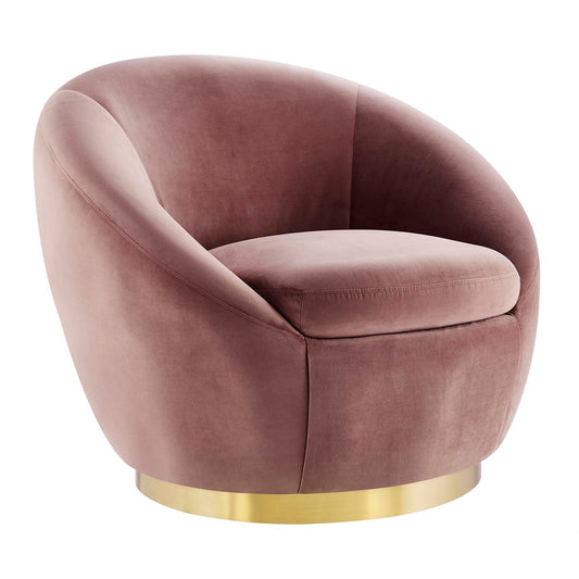 Buttercup Performance Velvet Swivel Chair