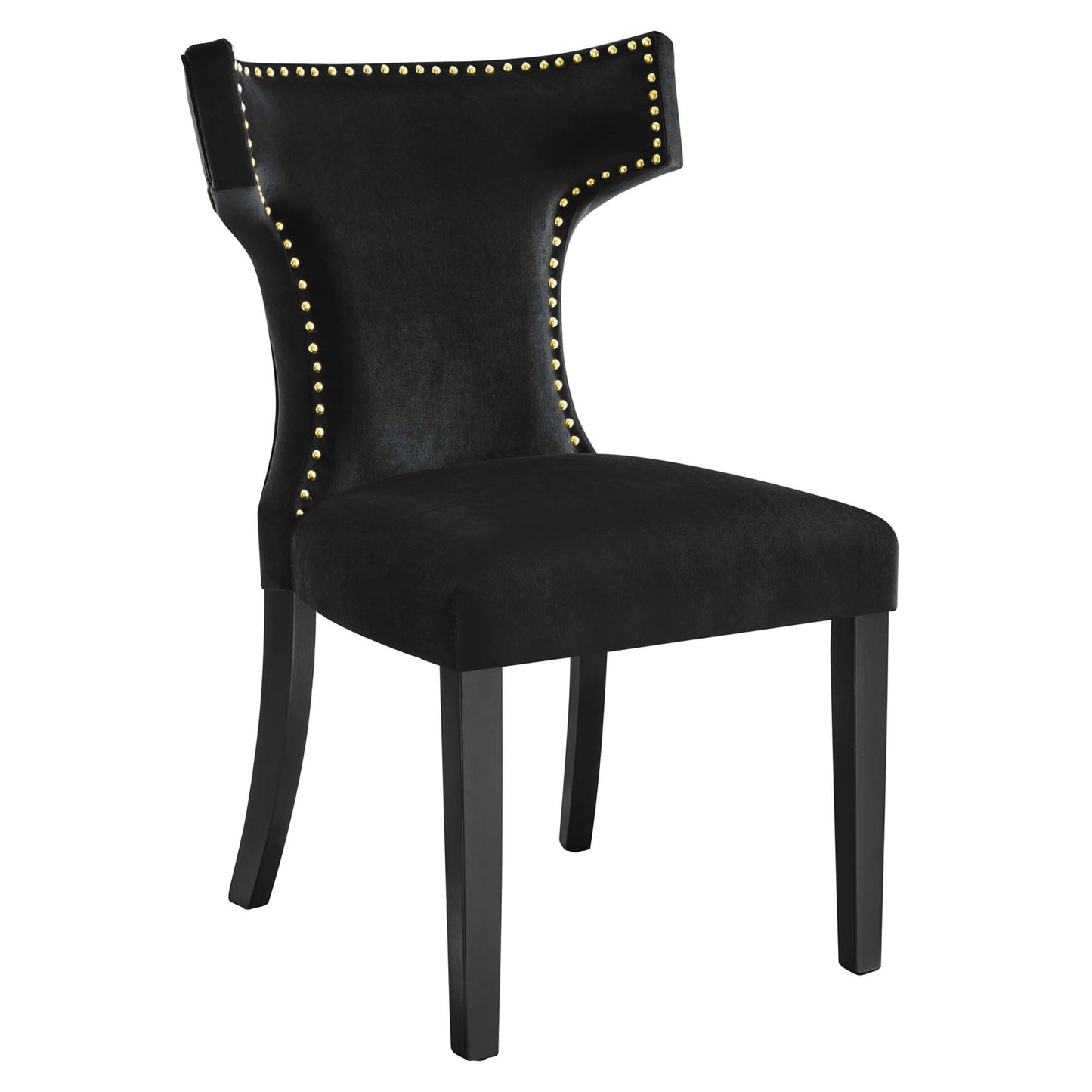 Curve Performance Velvet Dining Chairs Set of 2