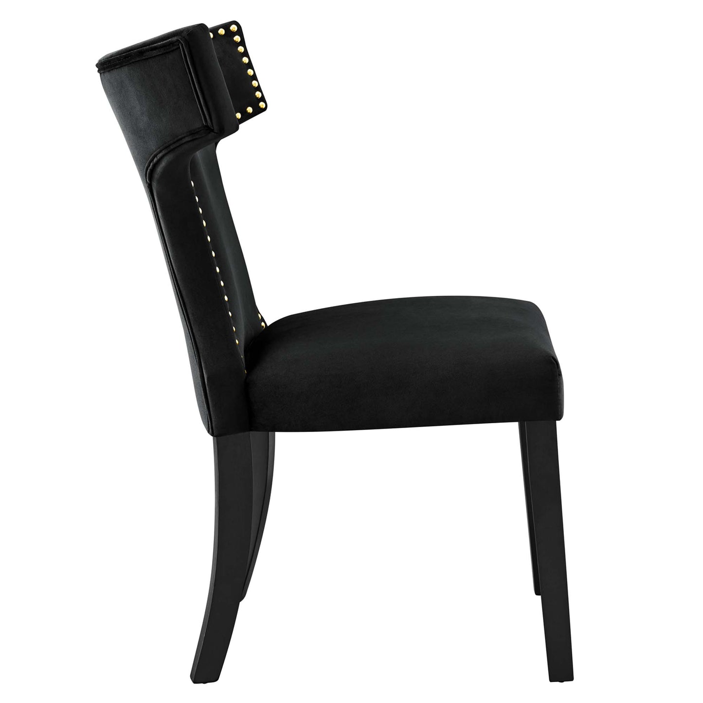 Curve Performance Velvet Dining Chairs Set of 2