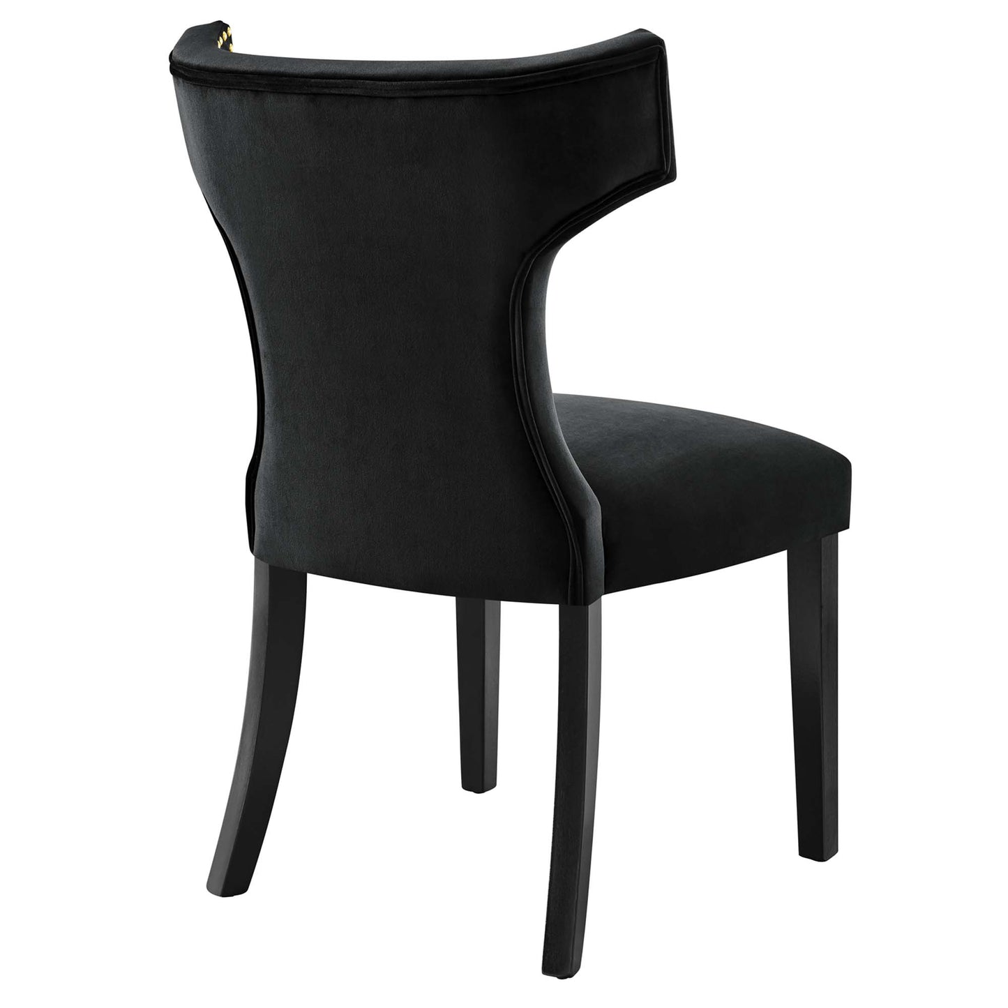 Curve Performance Velvet Dining Chairs Set of 2