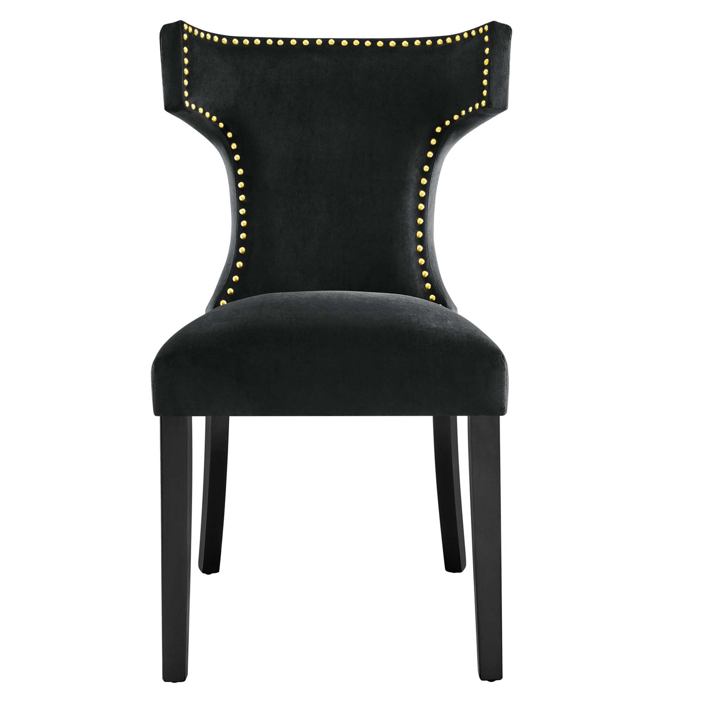 Curve Performance Velvet Dining Chairs Set of 2