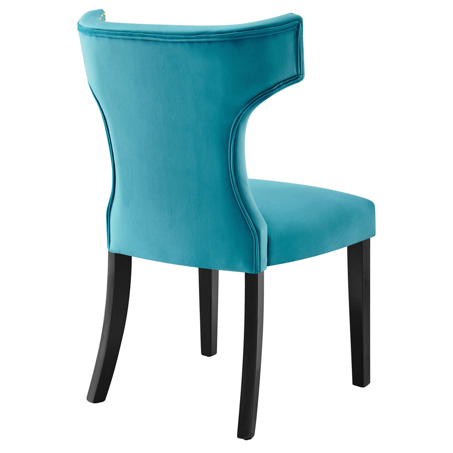 Curve Performance Velvet Dining Chairs Set of 2