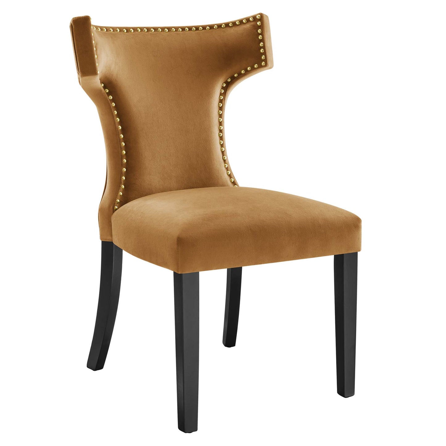 Curve Performance Velvet Dining Chairs Set of 2