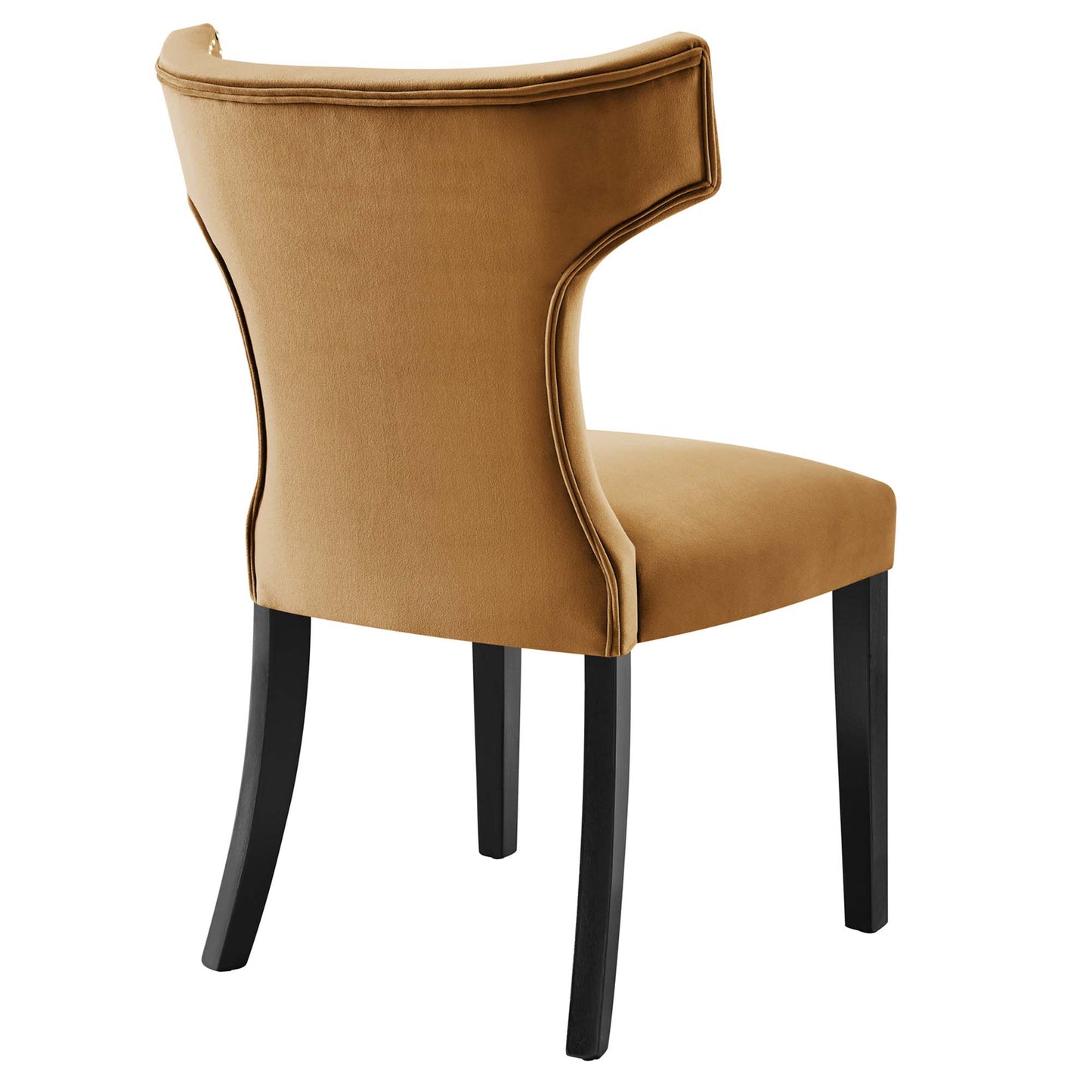 Curve Performance Velvet Dining Chairs Set of 2