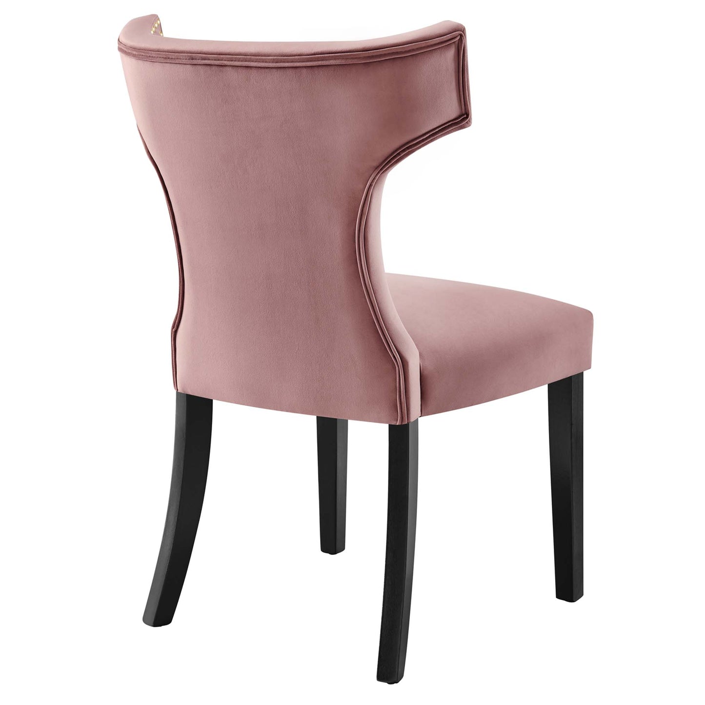 Curve Performance Velvet Dining Chairs Set of 2