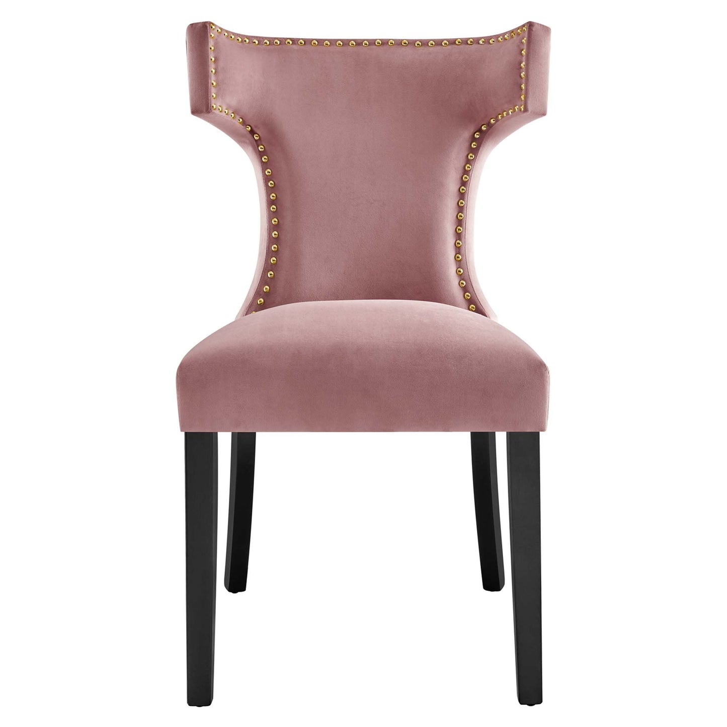 Curve Performance Velvet Dining Chairs Set of 2