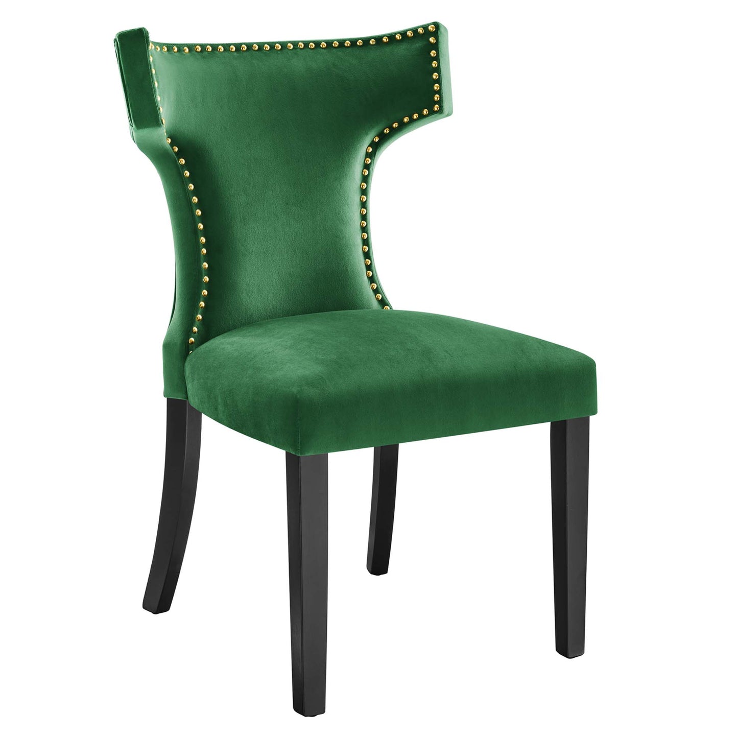 Curve Performance Velvet Dining Chairs Set of 2