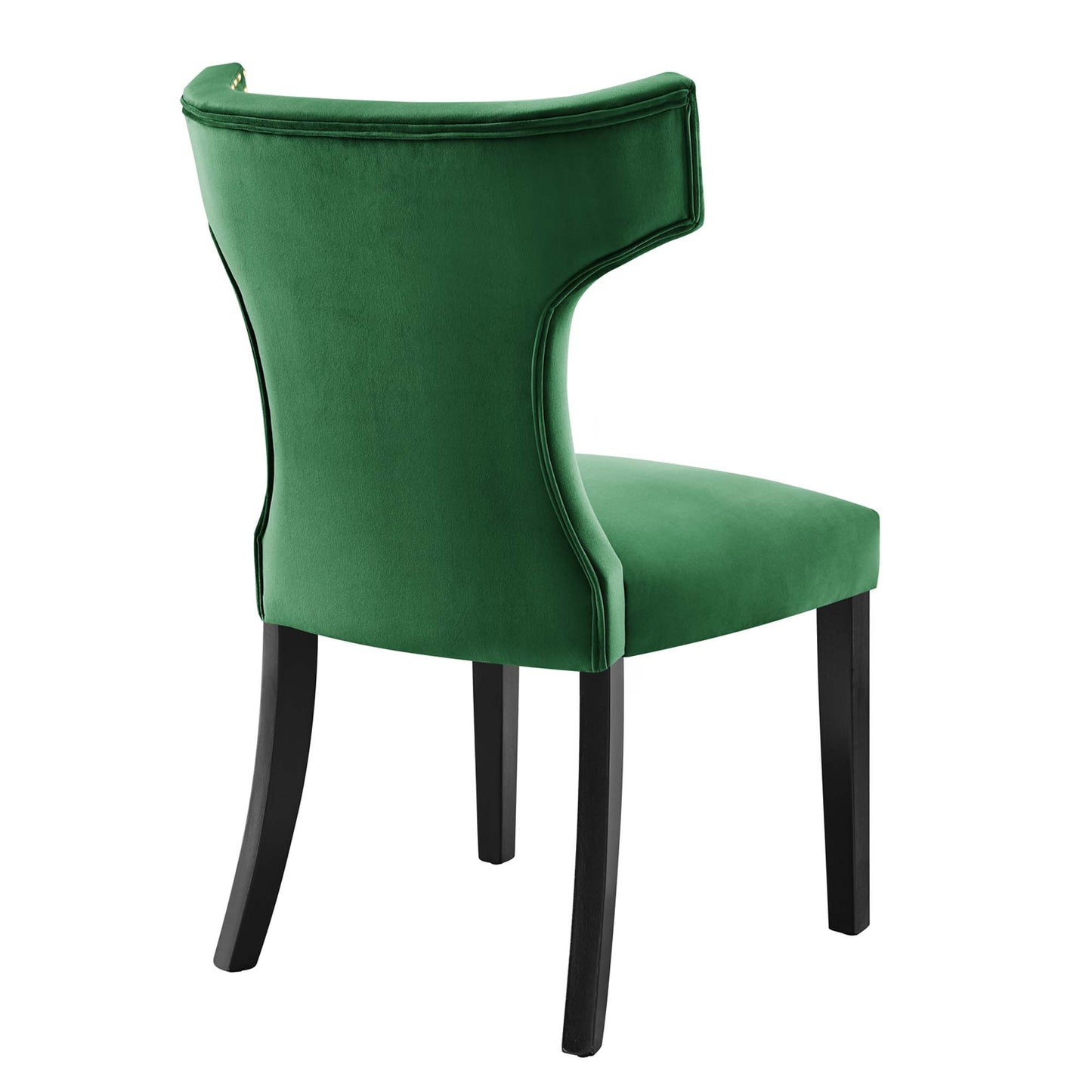 Curve Performance Velvet Dining Chairs Set of 2