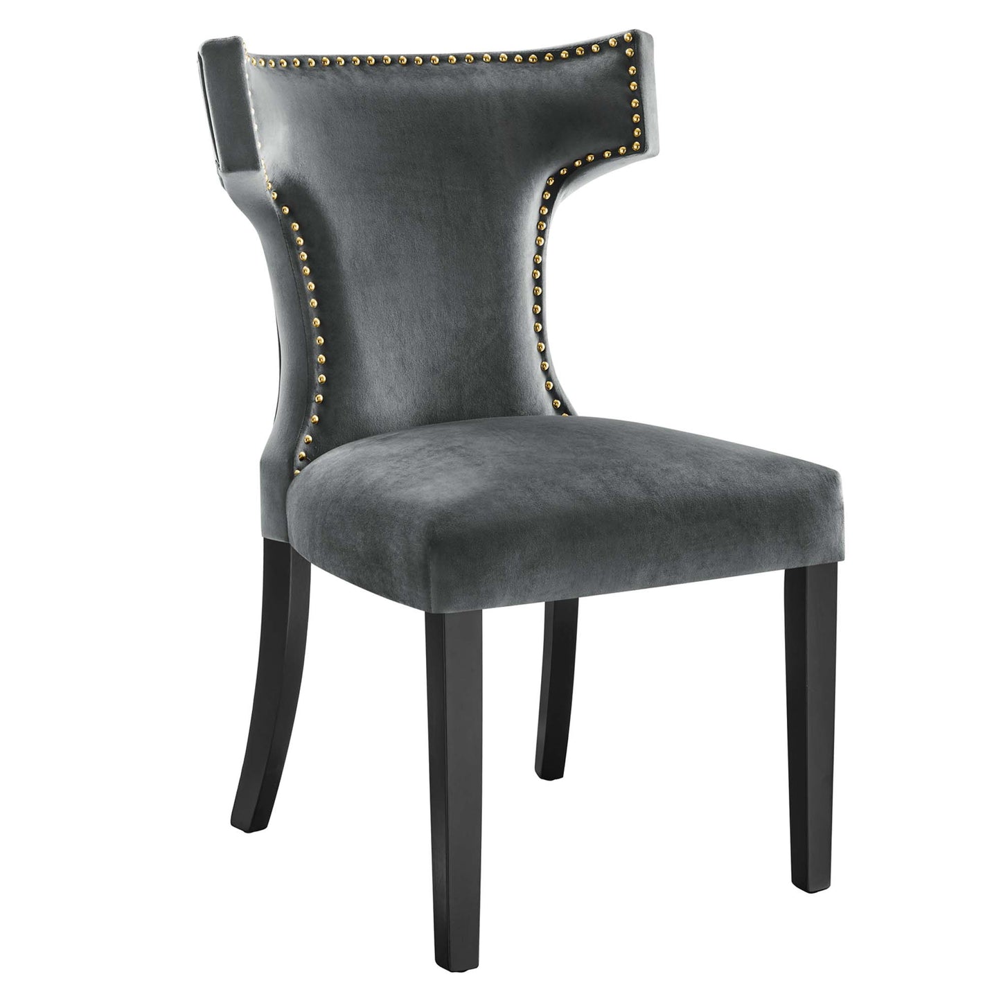 Curve Performance Velvet Dining Chairs Set of 2