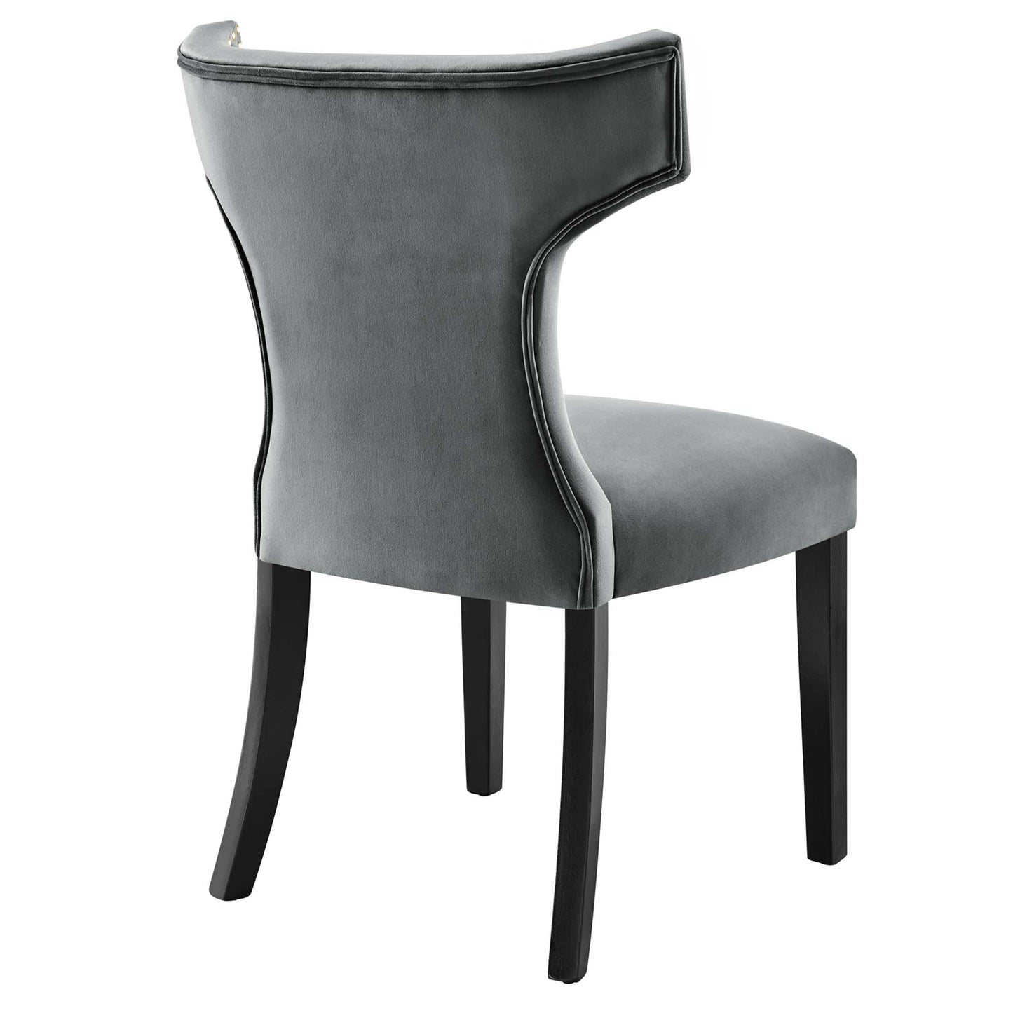 Curve Performance Velvet Dining Chairs Set of 2