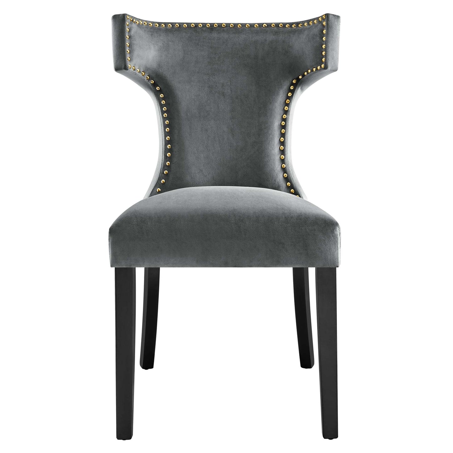 Curve Performance Velvet Dining Chairs Set of 2