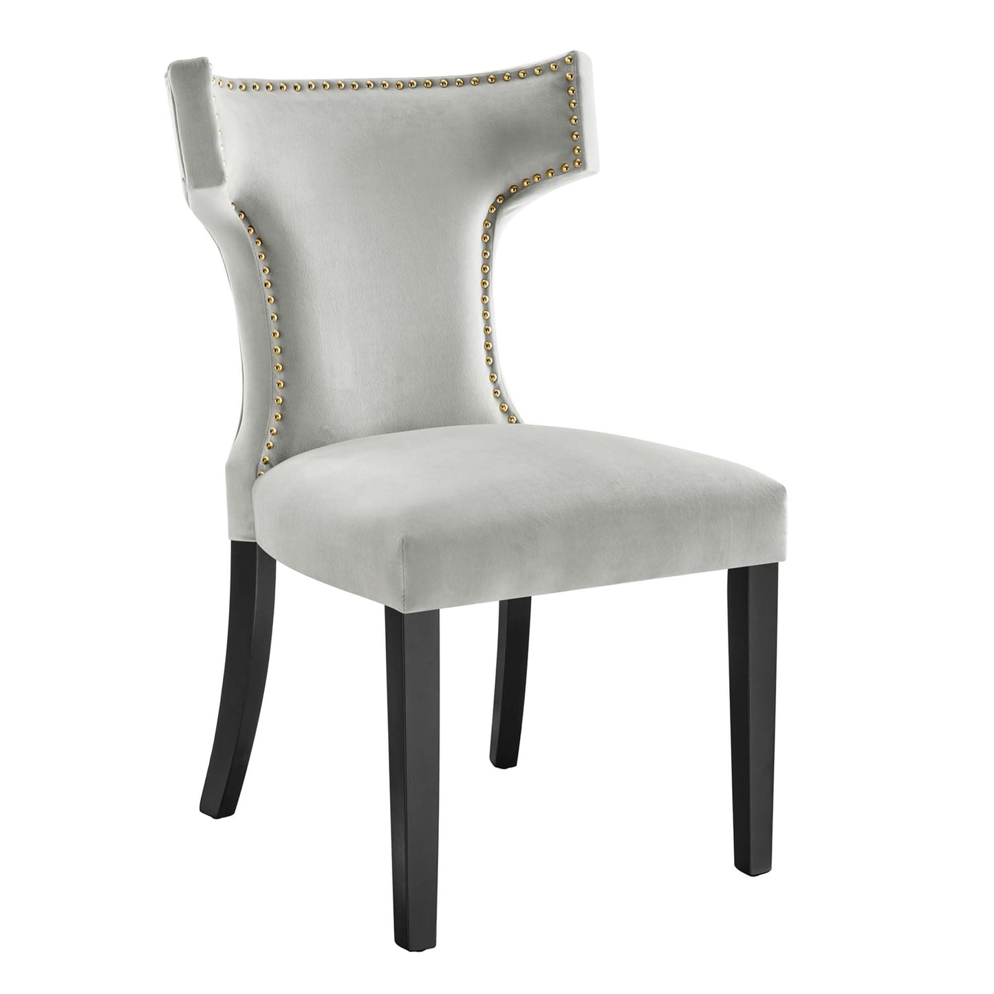 Curve Performance Velvet Dining Chairs Set of 2