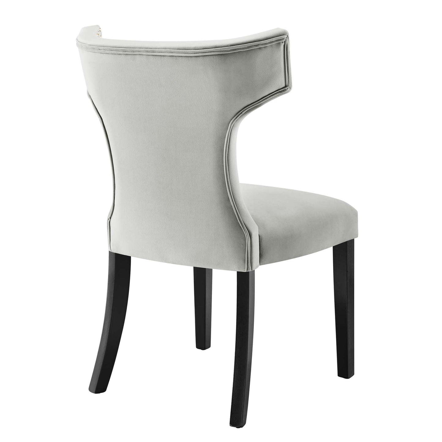 Curve Performance Velvet Dining Chairs Set of 2