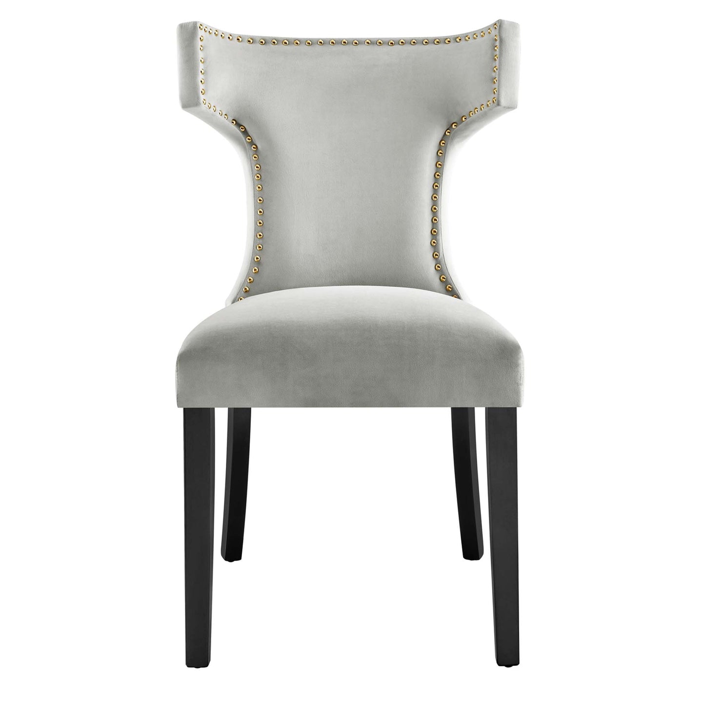 Curve Performance Velvet Dining Chairs Set of 2