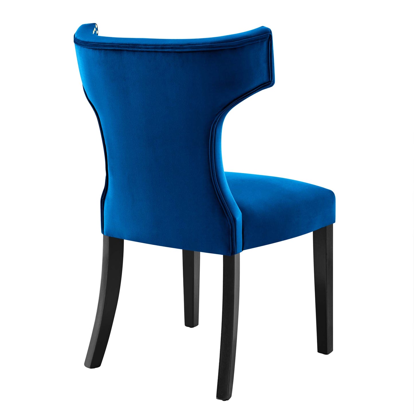 Curve Performance Velvet Dining Chairs Set of 2