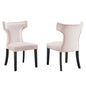 Curve Performance Velvet Dining Chairs Set of 2