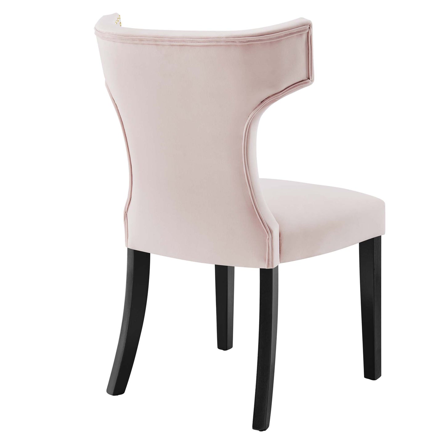 Curve Performance Velvet Dining Chairs Set of 2