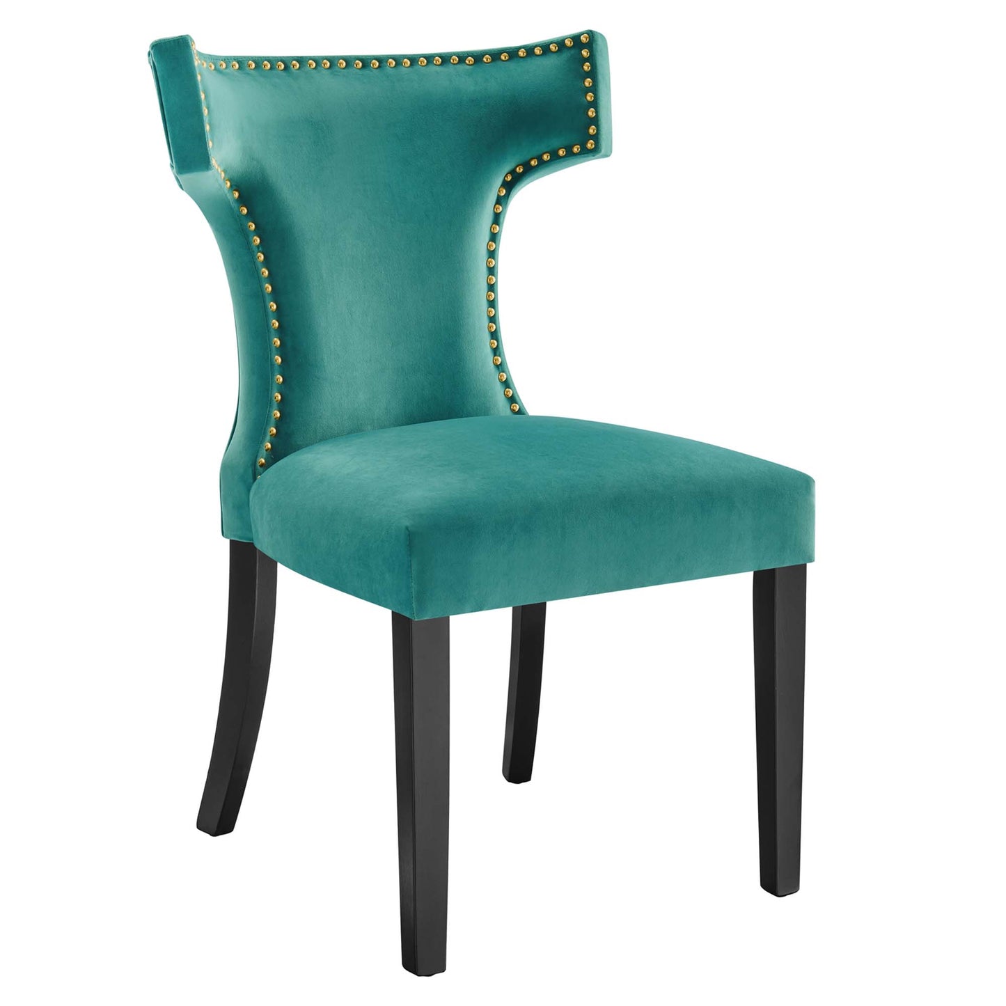 Curve Performance Velvet Dining Chairs Set of 2