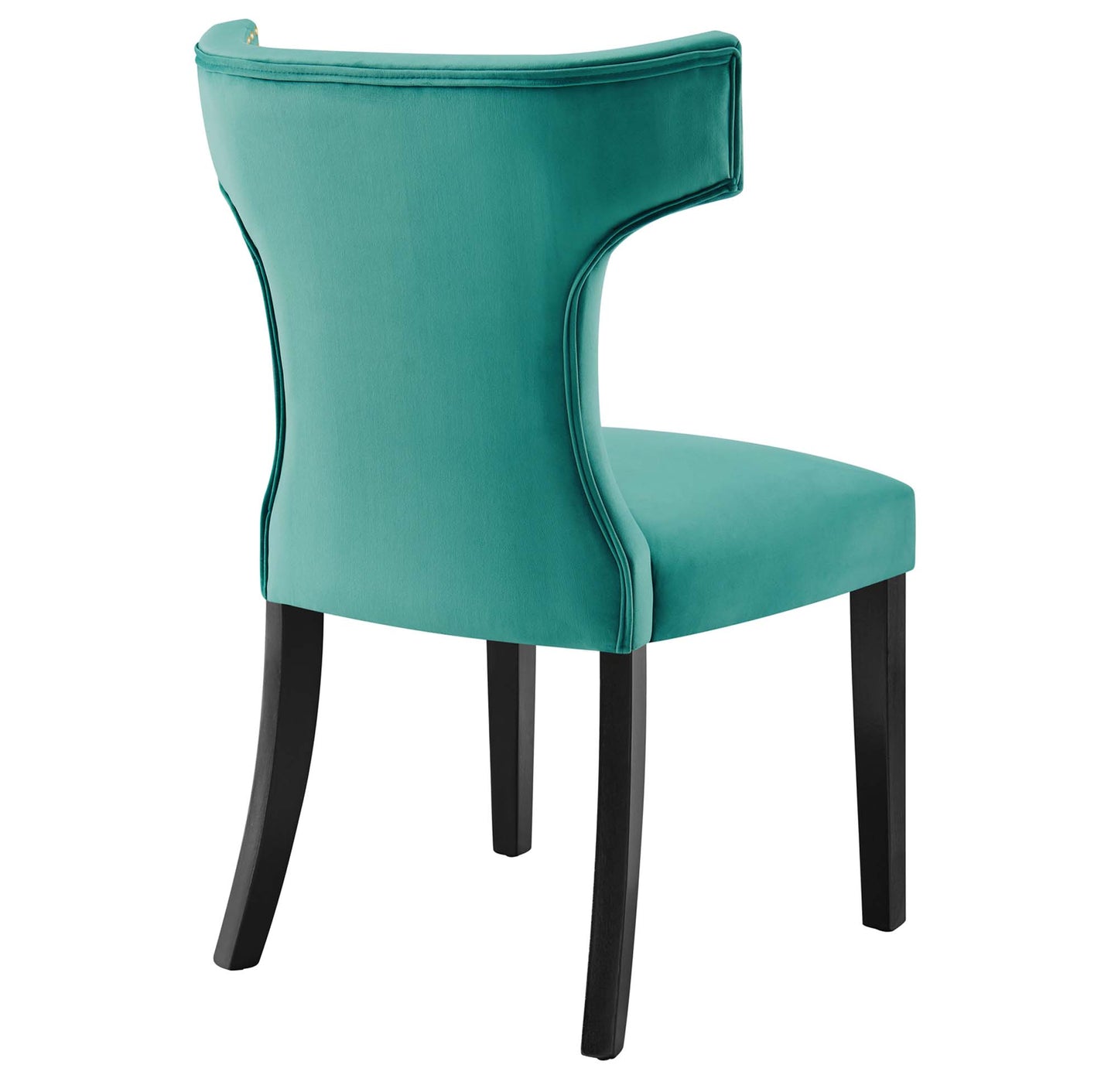 Curve Performance Velvet Dining Chairs Set of 2