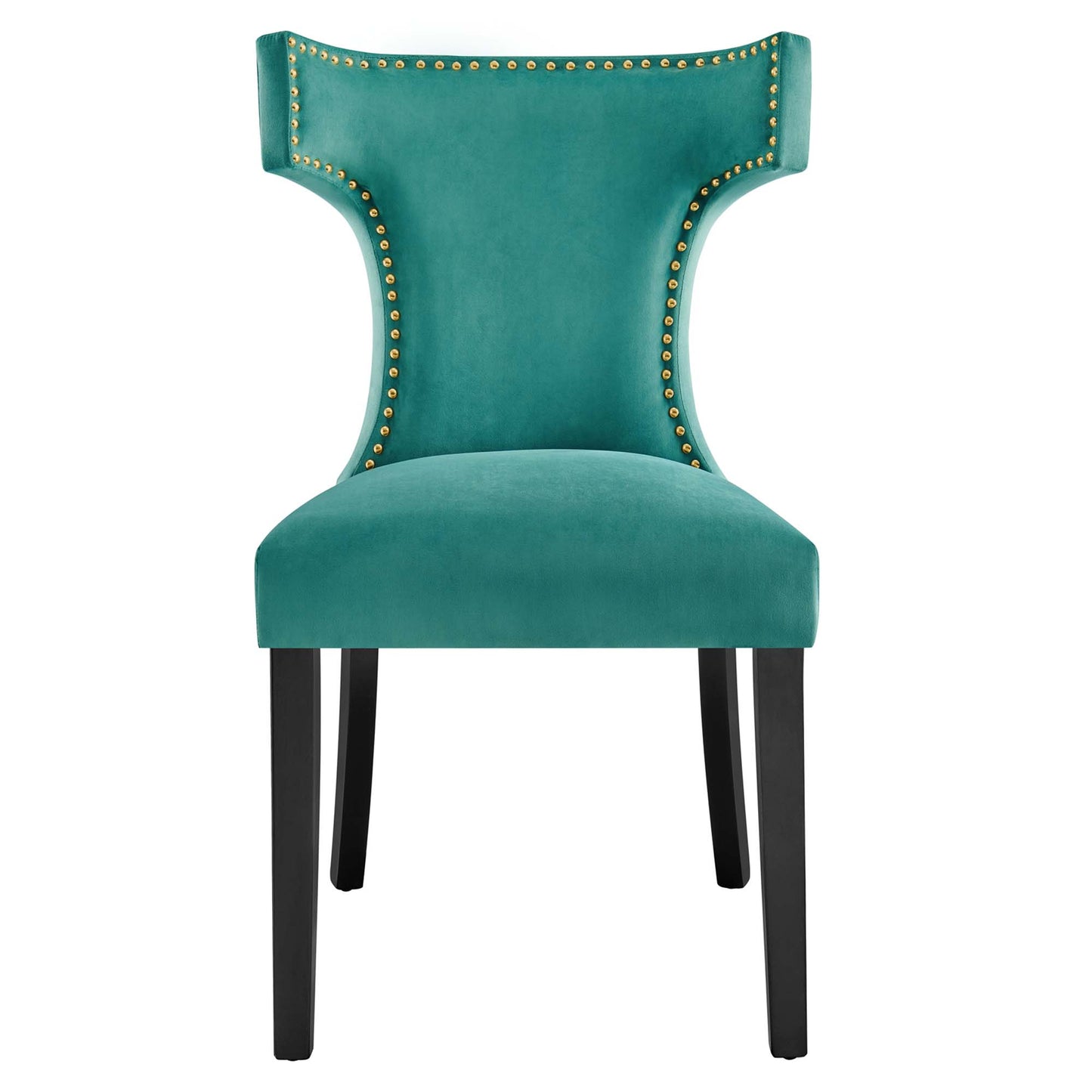 Curve Performance Velvet Dining Chairs Set of 2