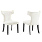 Curve Performance Velvet Dining Chairs Set of 2