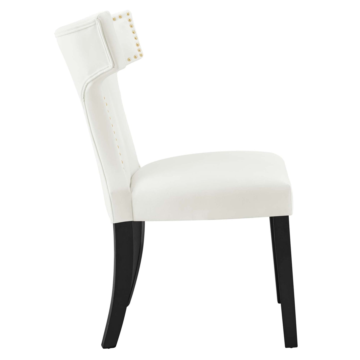 Curve Performance Velvet Dining Chairs Set of 2