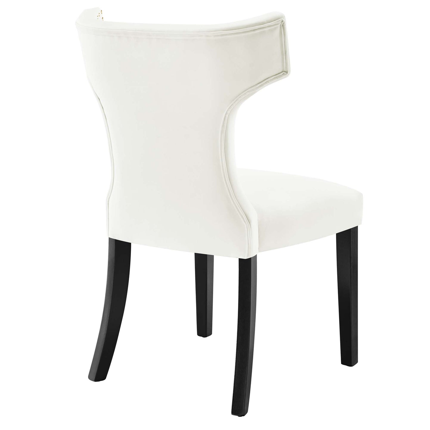 Curve Performance Velvet Dining Chairs Set of 2