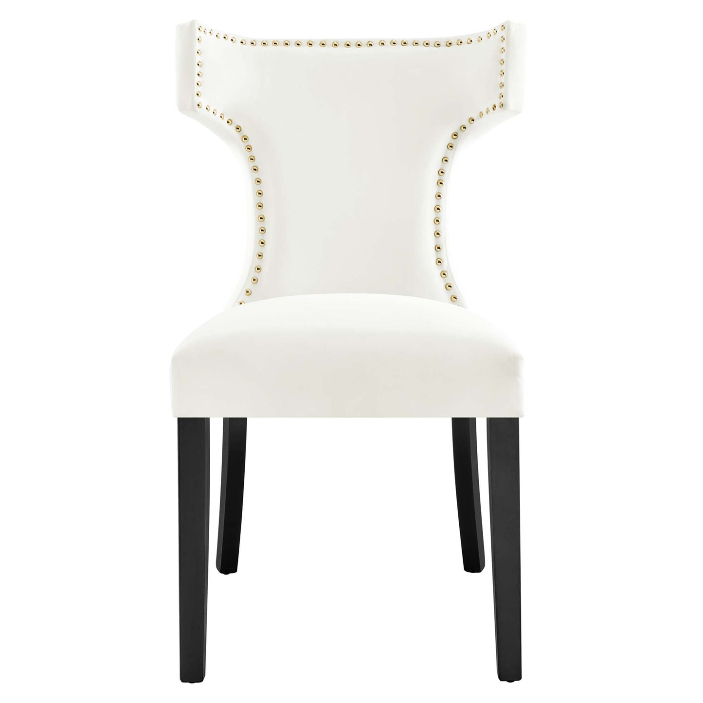 Curve Performance Velvet Dining Chairs Set of 2