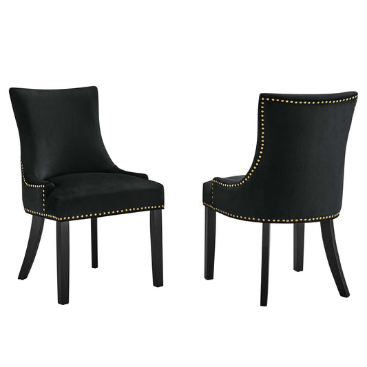 Marquis Performance Velvet Dining Chairs Set of 2