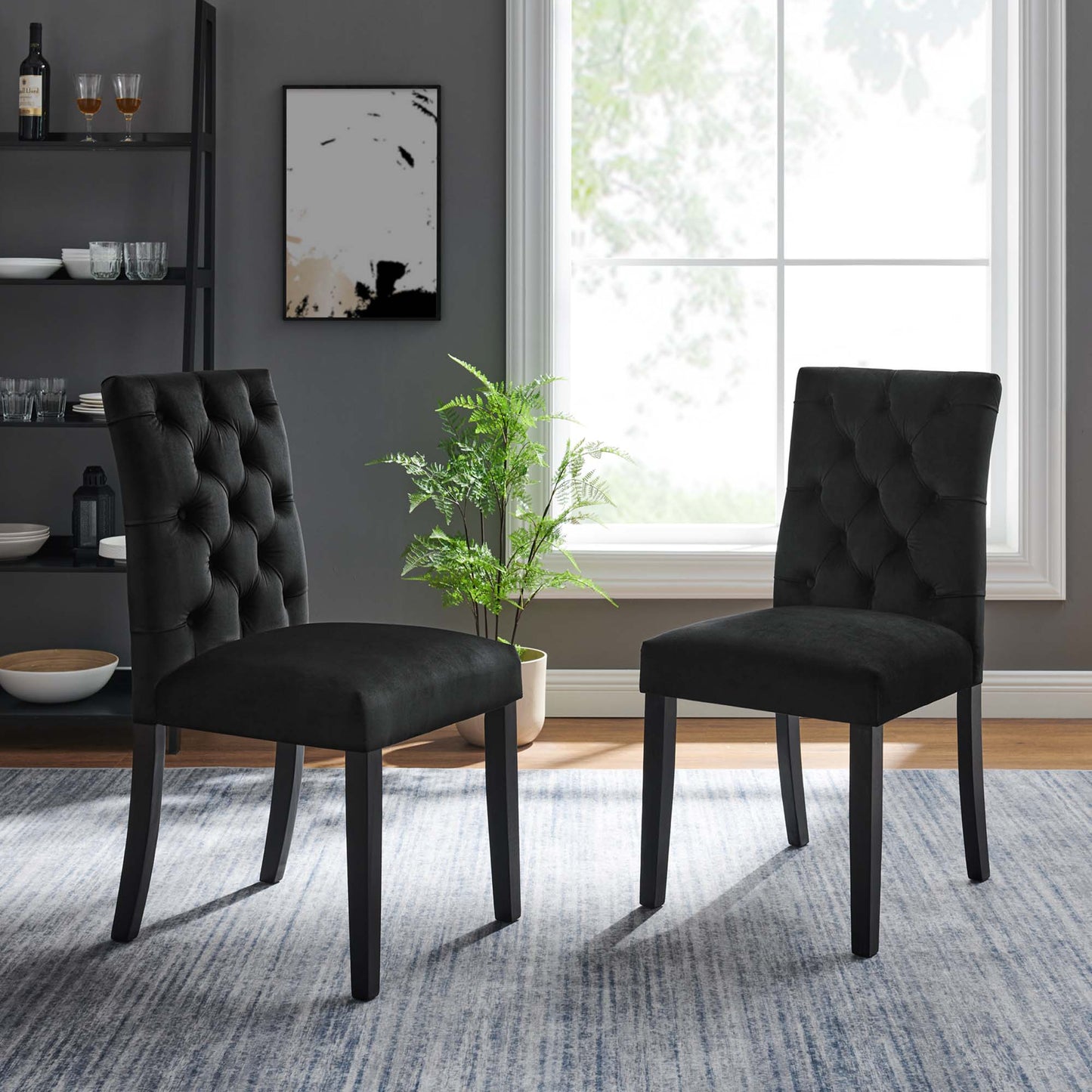 Duchess Performance Velvet Dining Chairs Set of 2