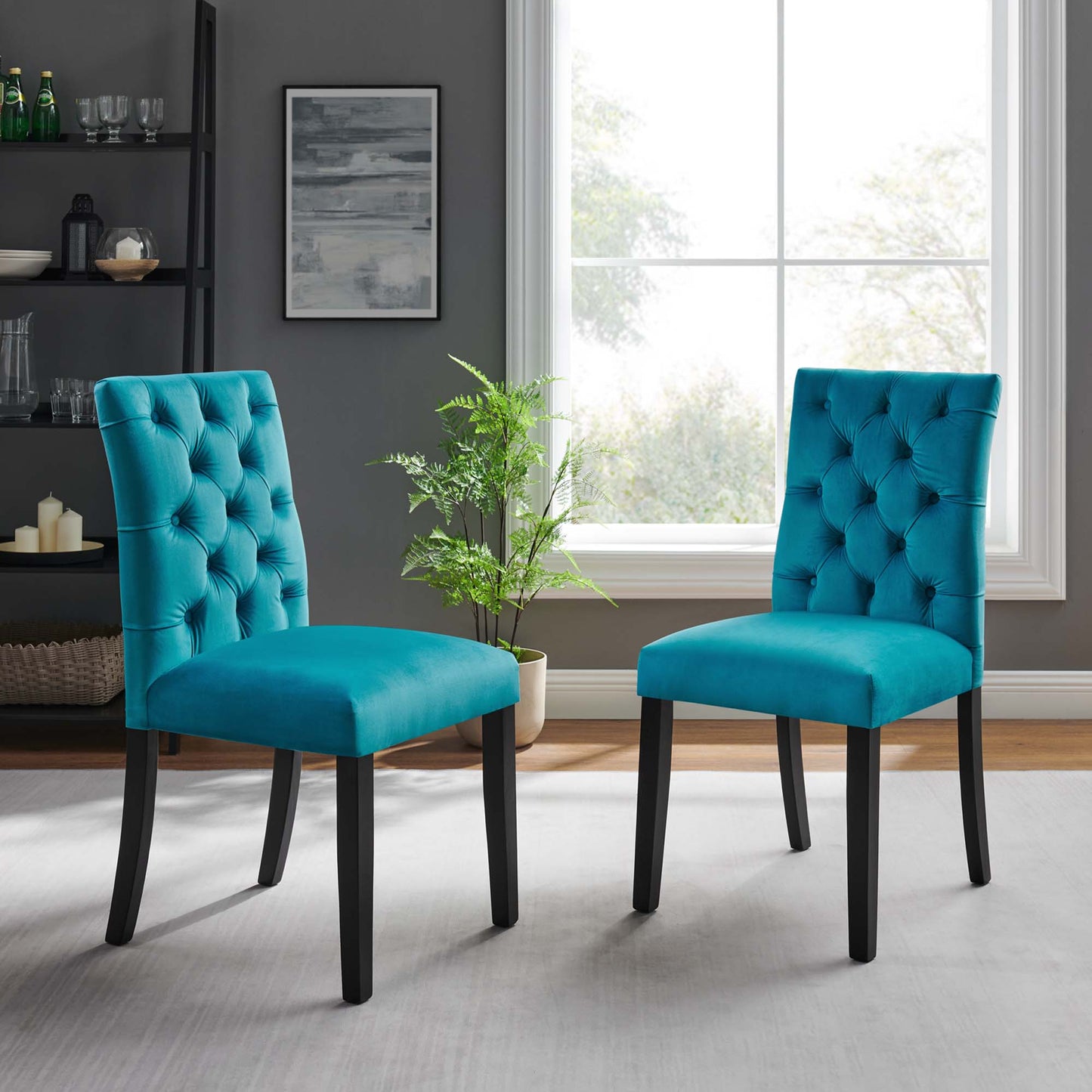 Duchess Performance Velvet Dining Chairs Set of 2