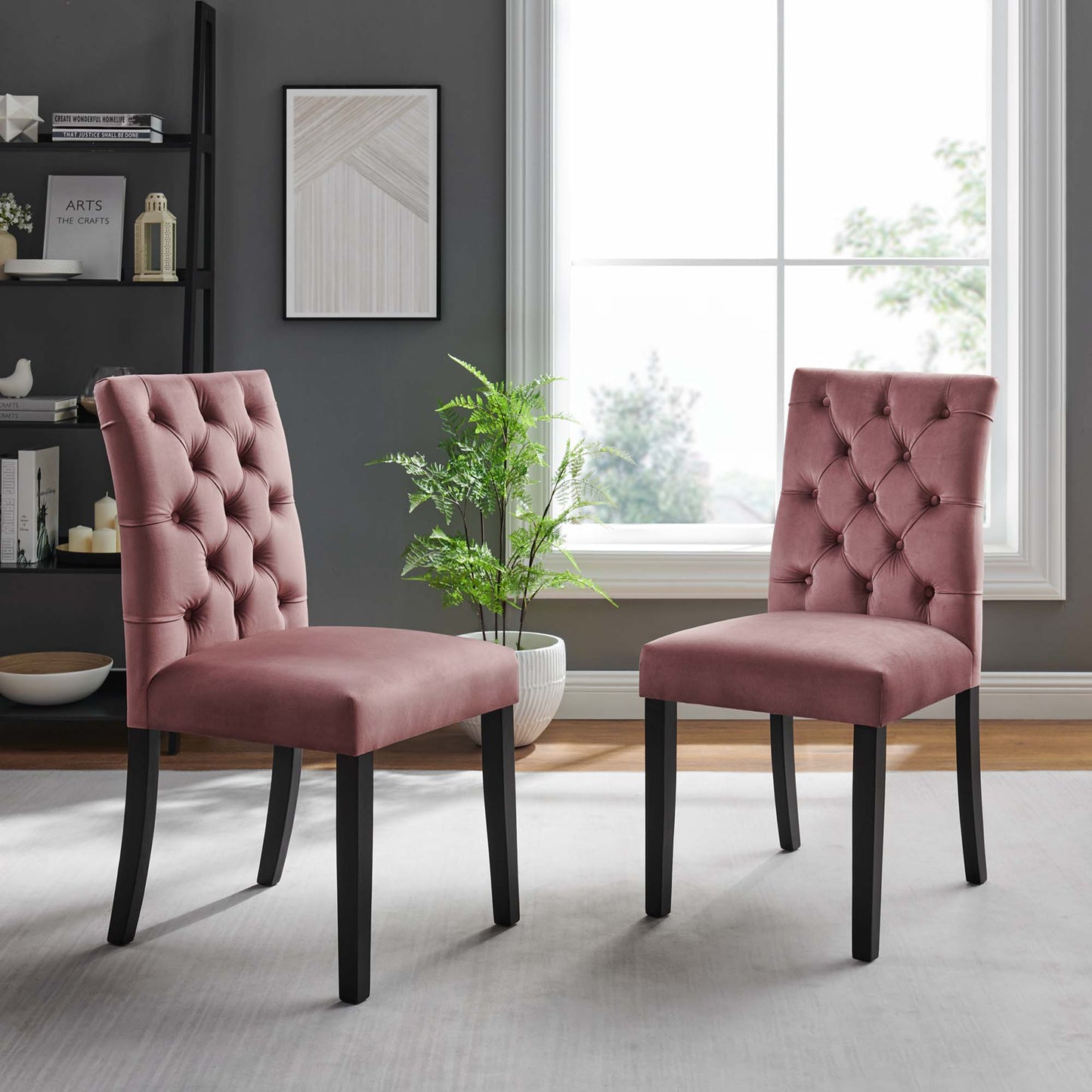 Duchess Performance Velvet Dining Chairs Set of 2