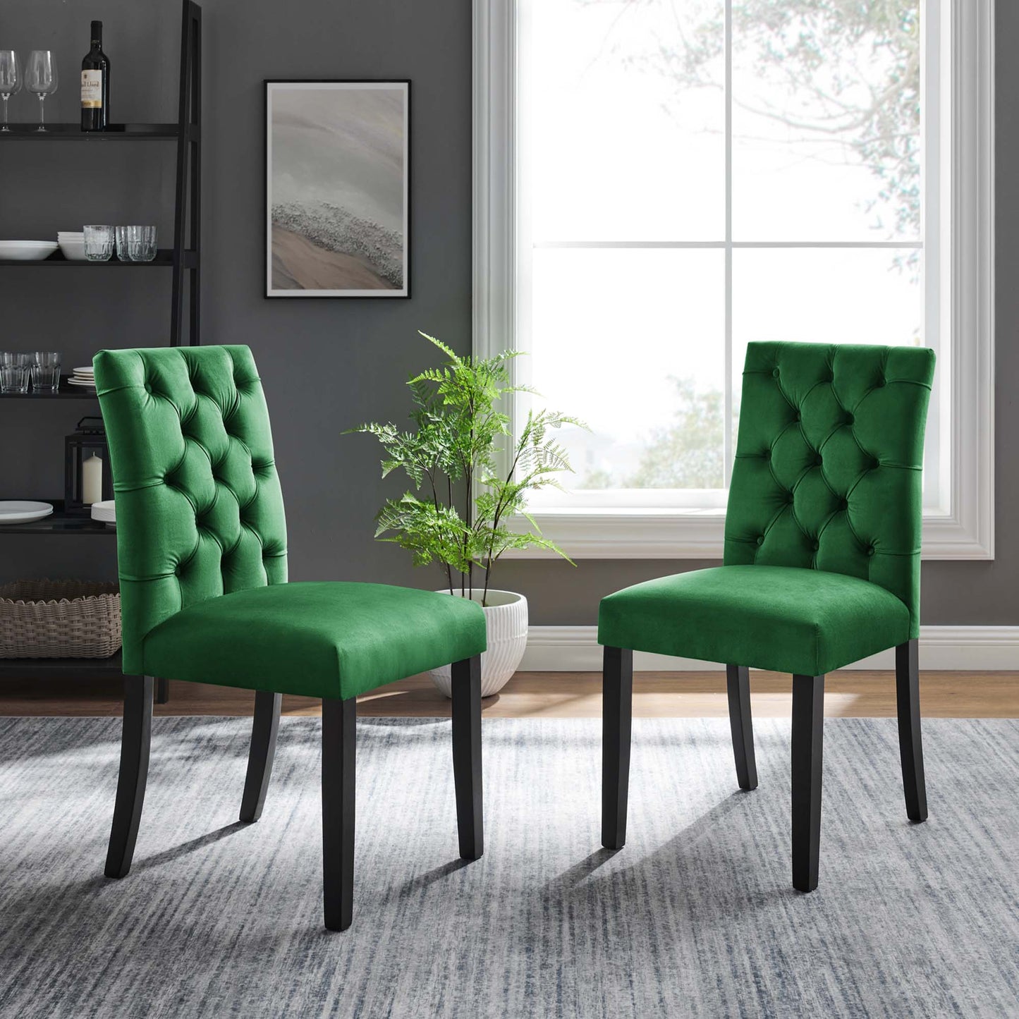 Duchess Performance Velvet Dining Chairs Set of 2