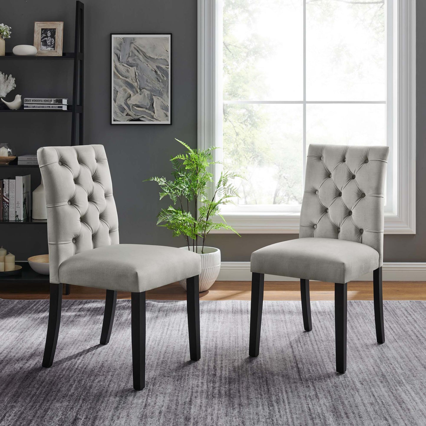 Duchess Performance Velvet Dining Chairs Set of 2