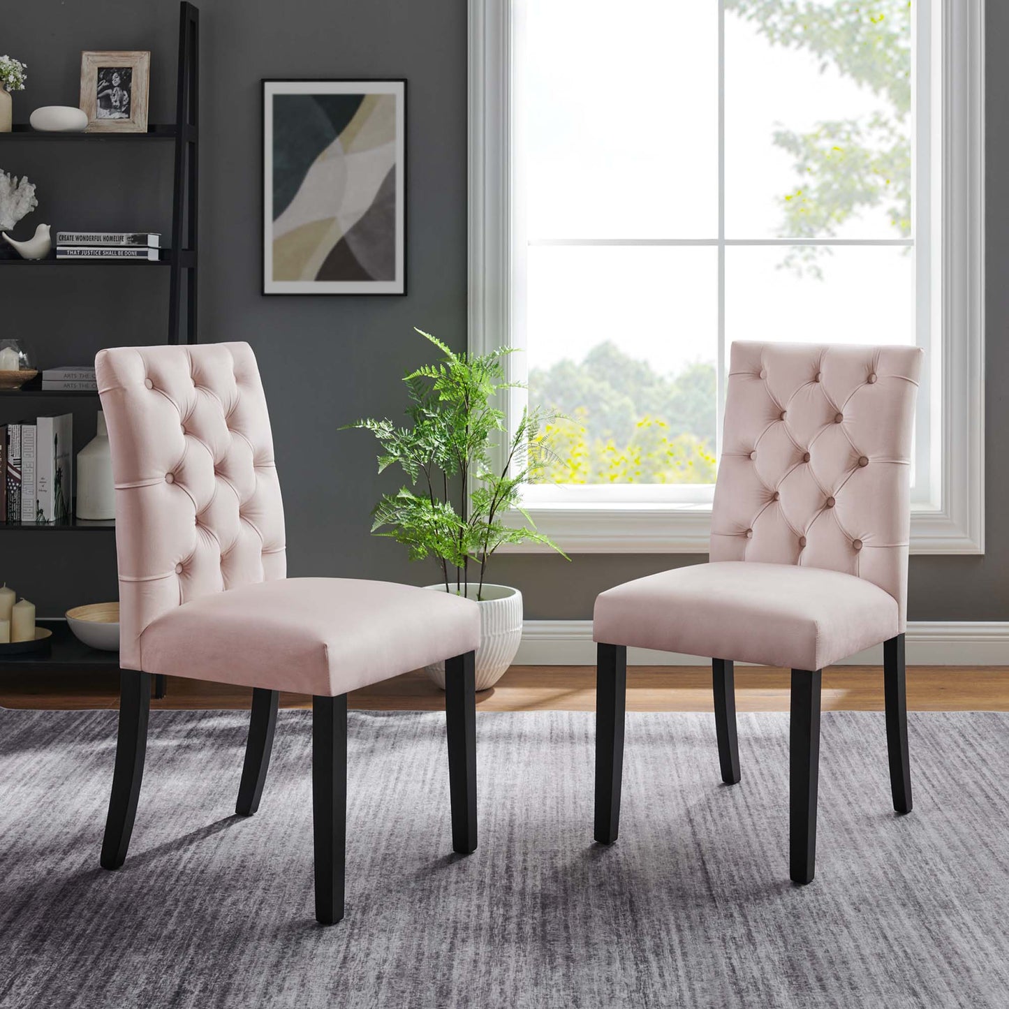 Duchess Performance Velvet Dining Chairs Set of 2