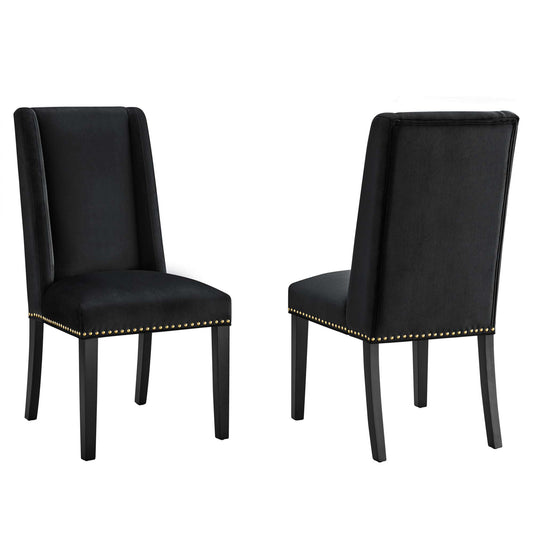 Baron Performance Velvet Dining Chairs Set of 2