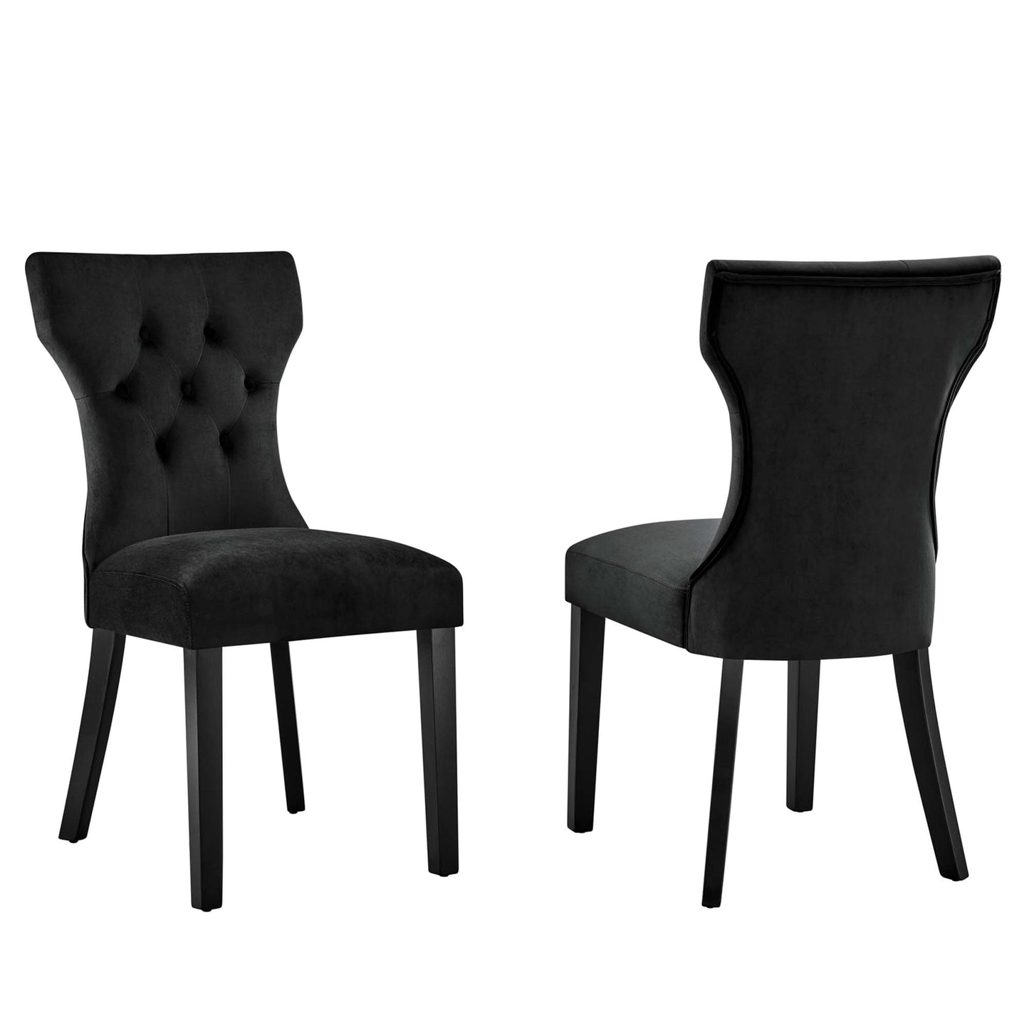 Silhouette Performance Velvet Dining Chairs Set of 2