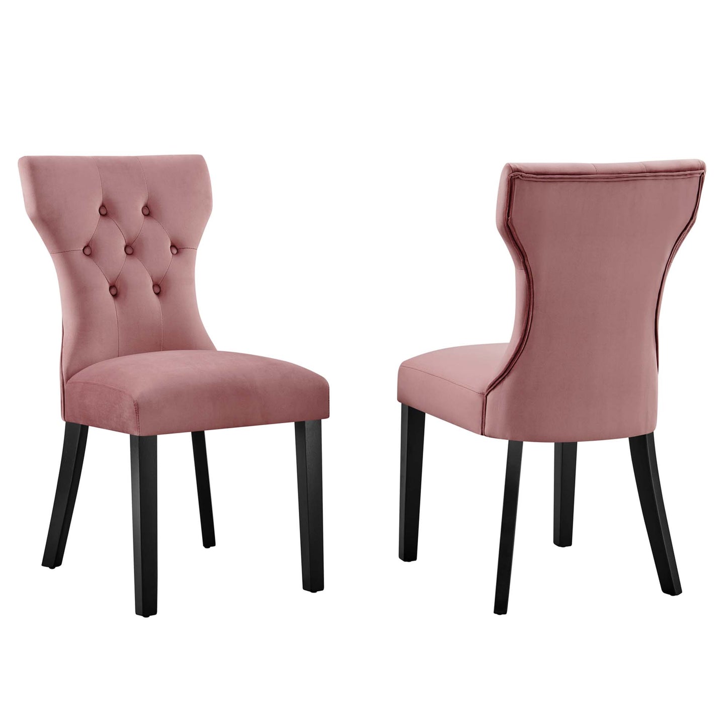 Silhouette Performance Velvet Dining Chairs Set of 2