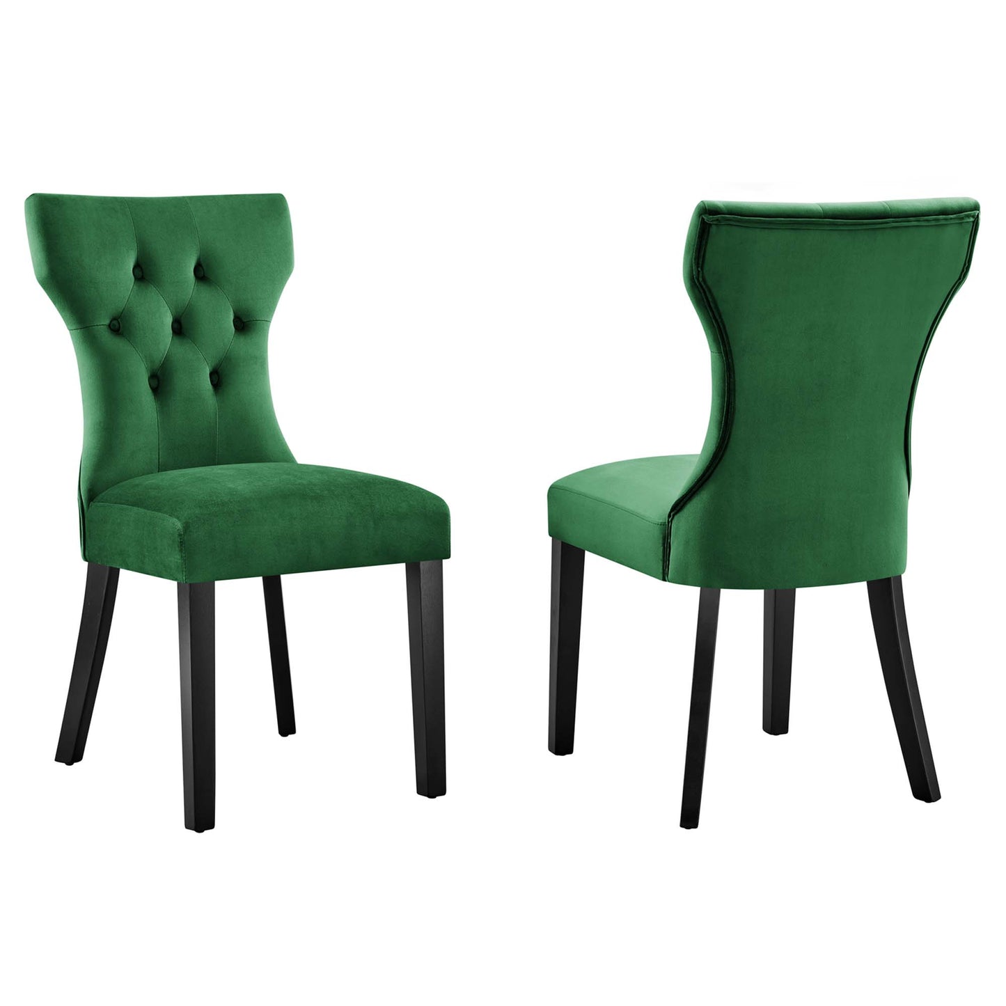 Silhouette Performance Velvet Dining Chairs Set of 2