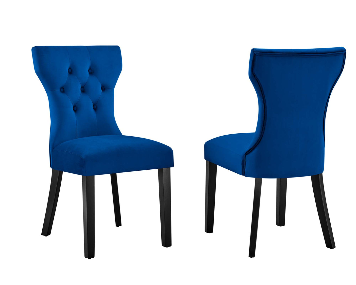 Silhouette Performance Velvet Dining Chairs Set of 2