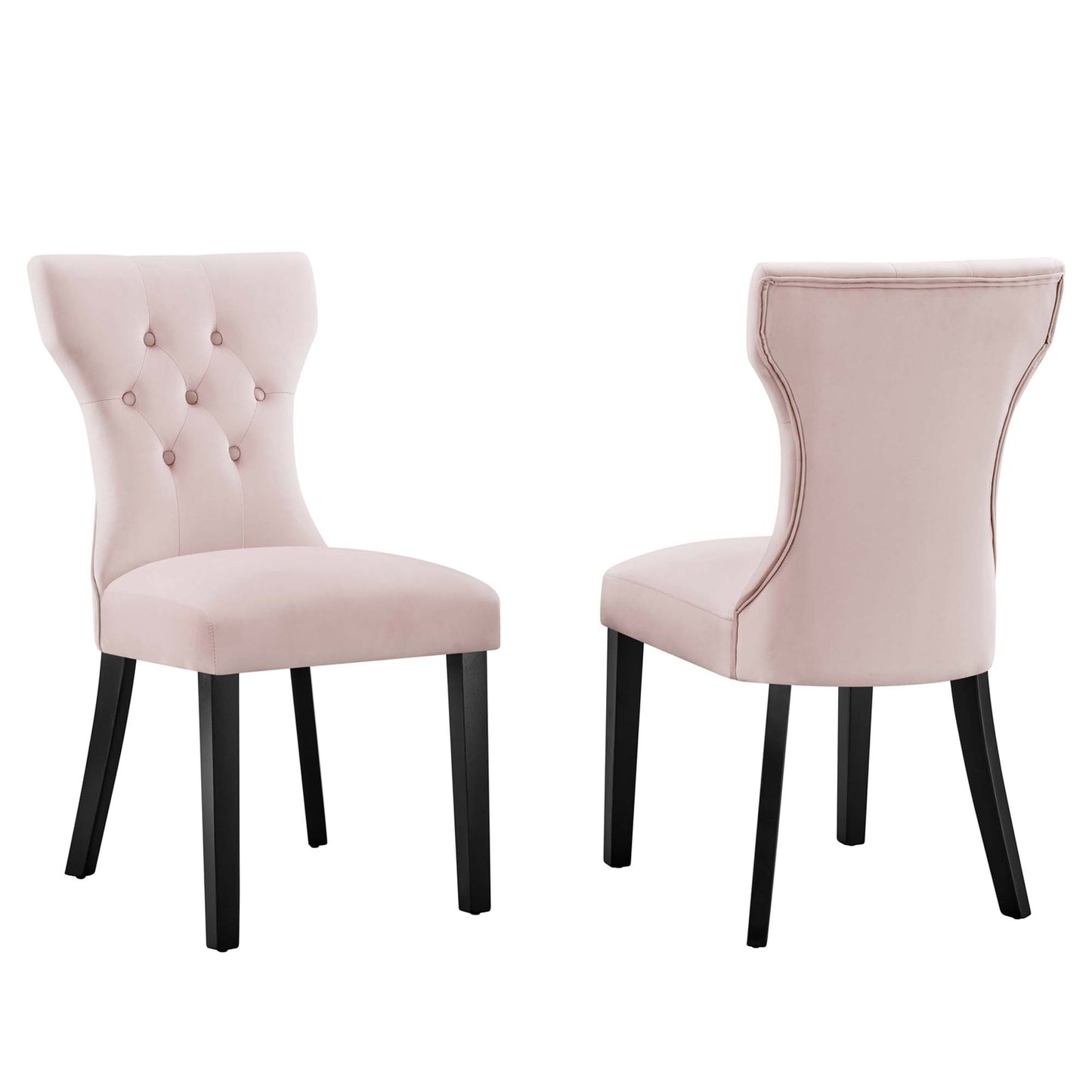 Silhouette Performance Velvet Dining Chairs Set of 2