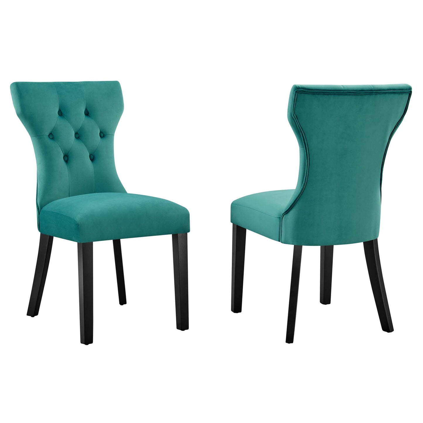 Silhouette Performance Velvet Dining Chairs Set of 2