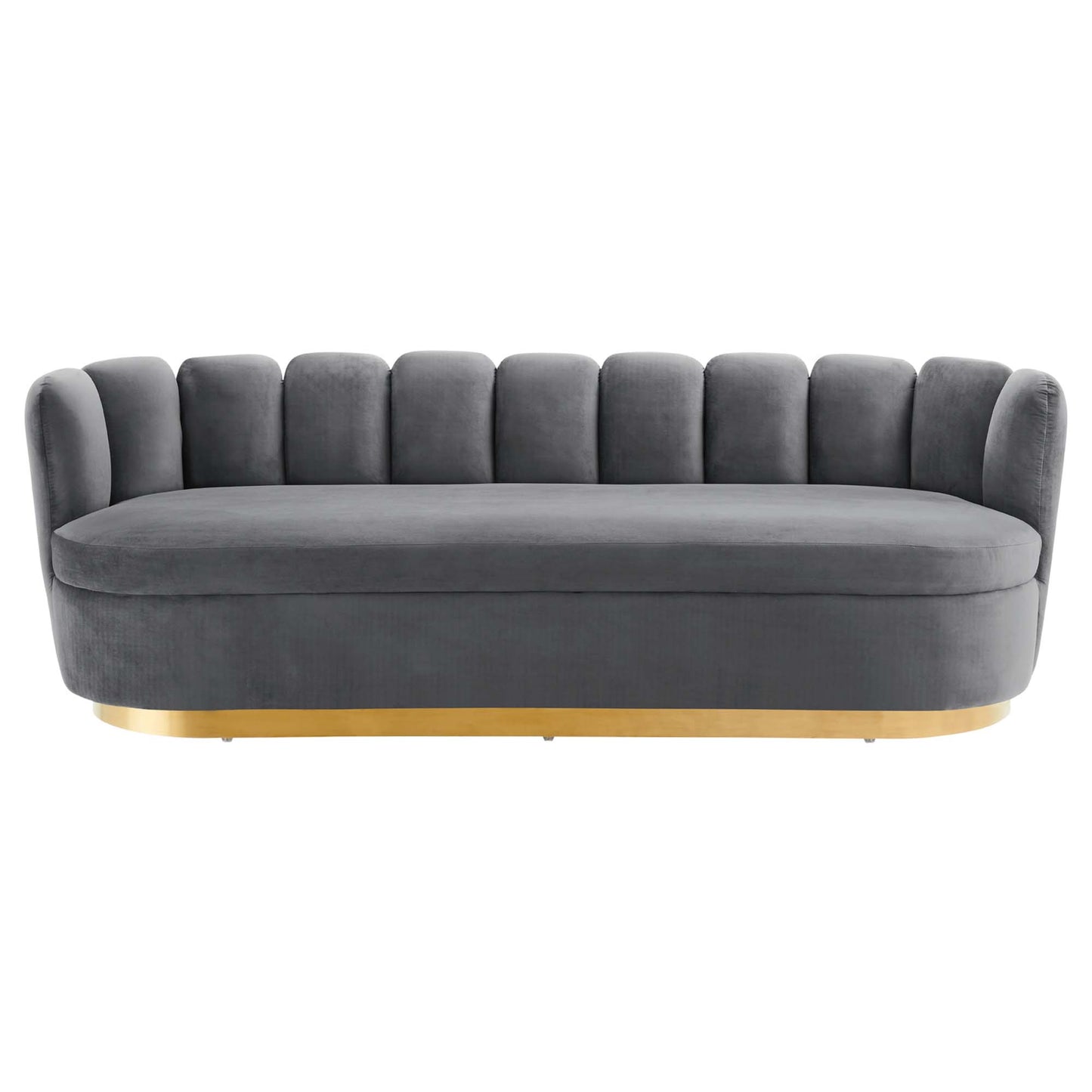 Victoria Channel Tufted Performance Velvet Sofa