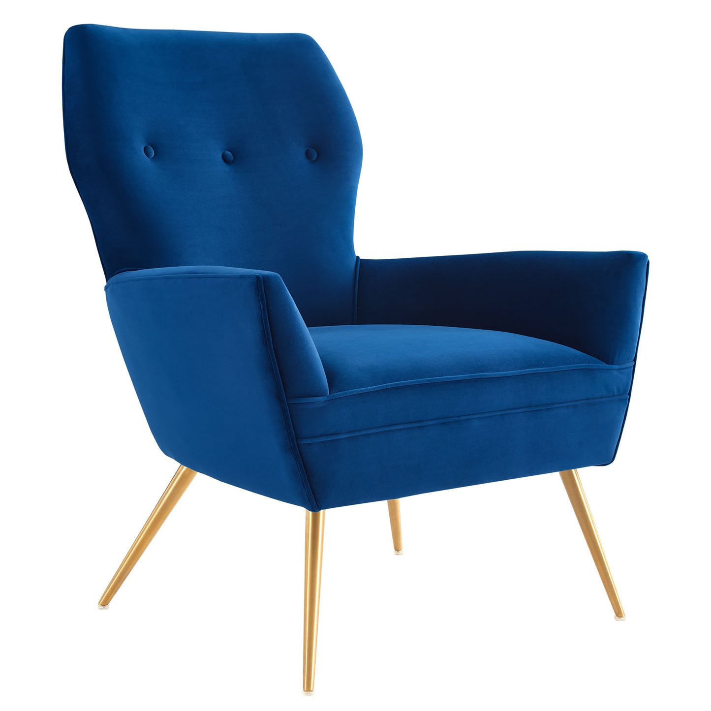 Renata Button Tufted Performance Velvet Armchair