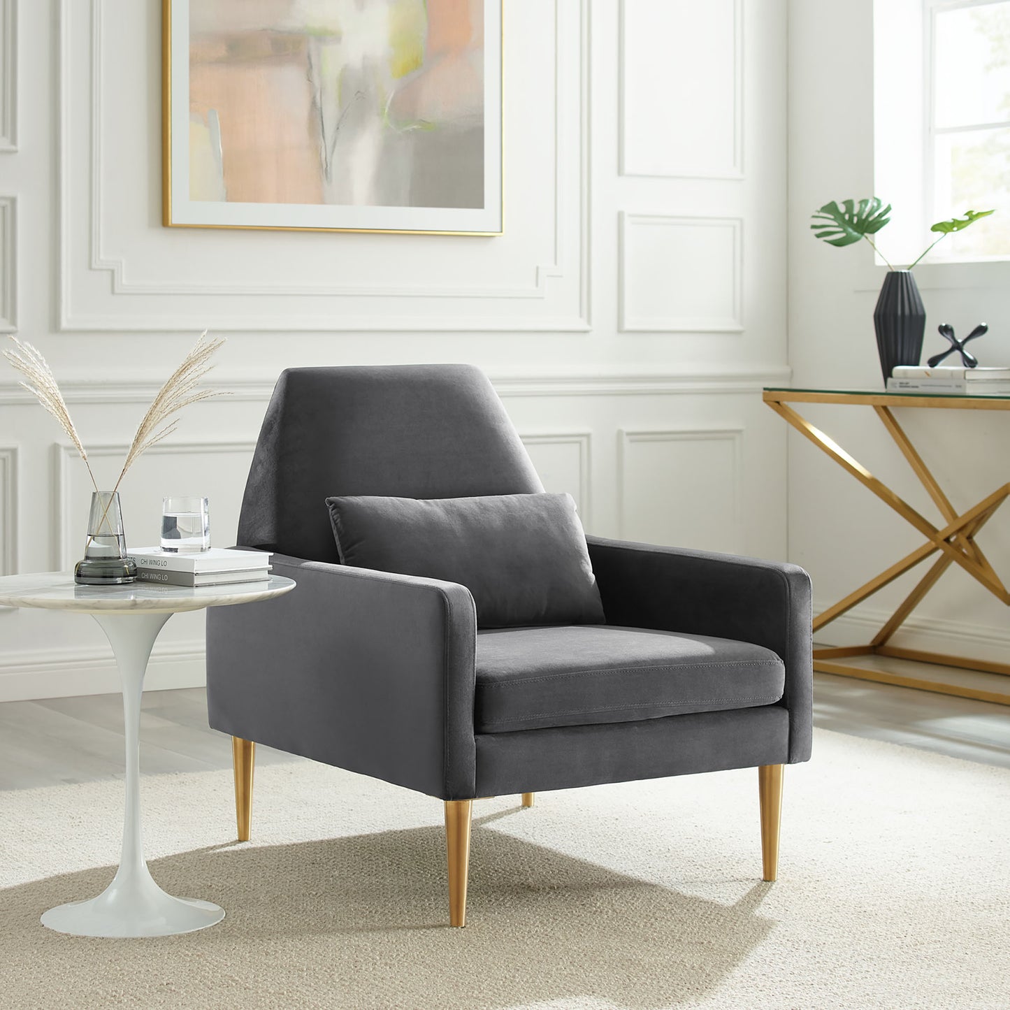 Liliana Performance Velvet Armchair