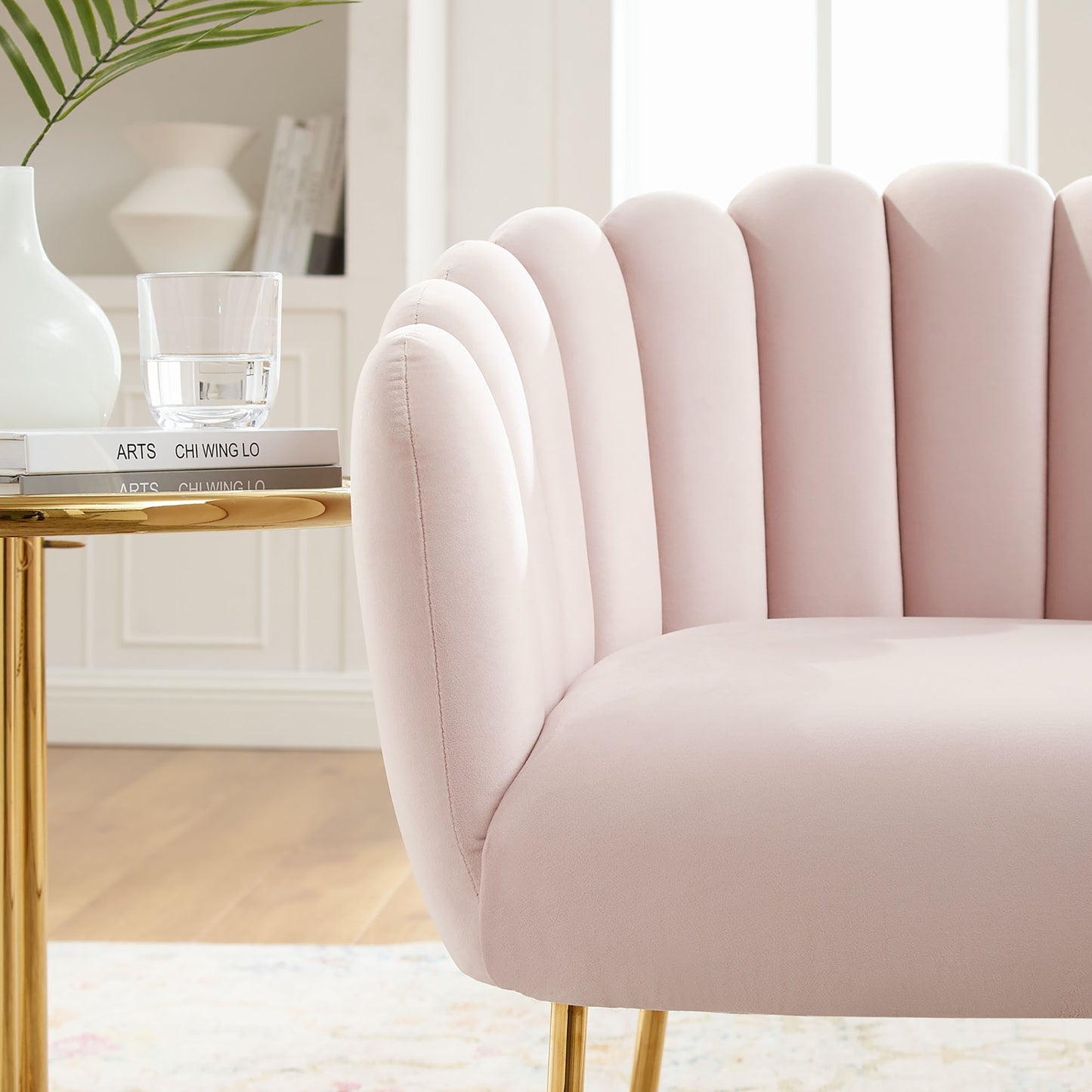 Sanna Channel Tufted Performance Velvet Armchair