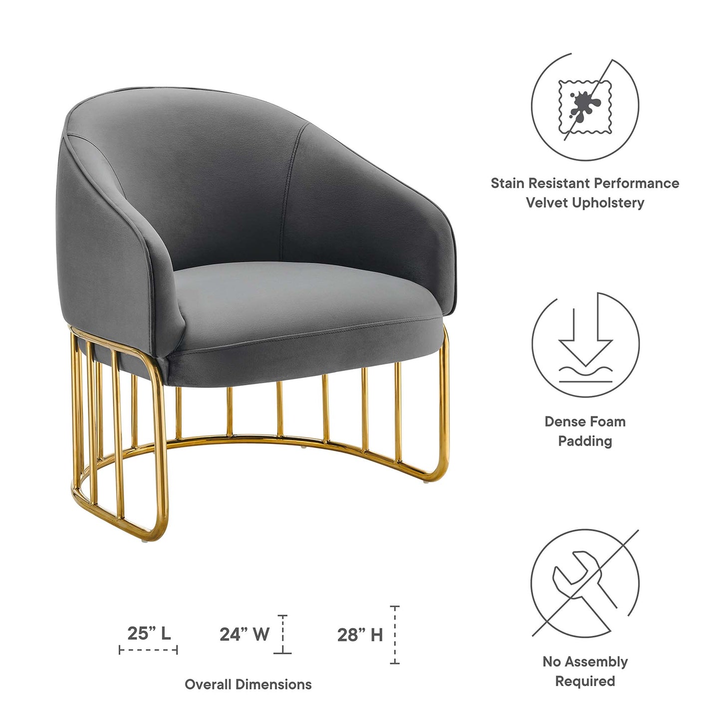 Legacy Performance Velvet Armchair