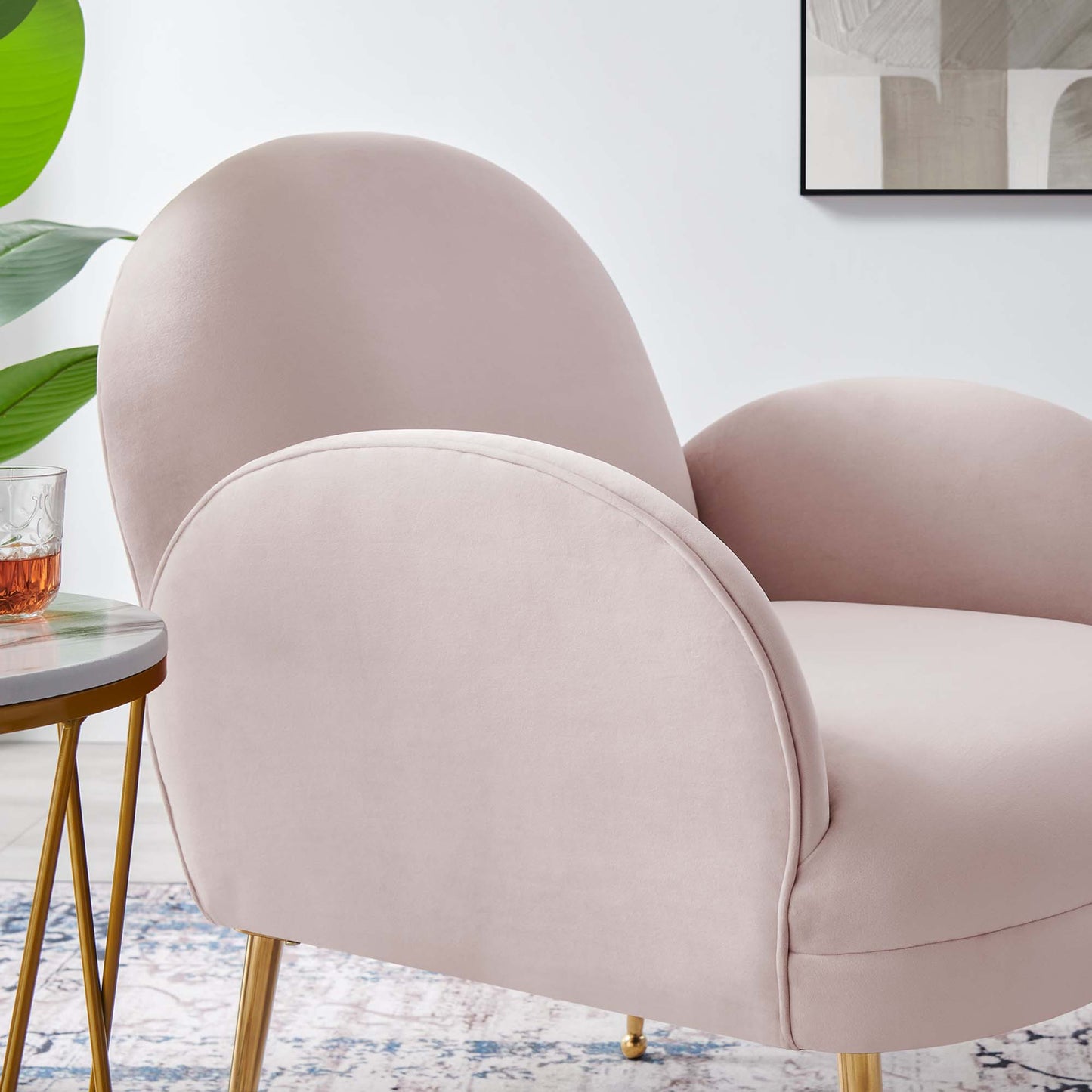 Transcend Performance Velvet Armchair