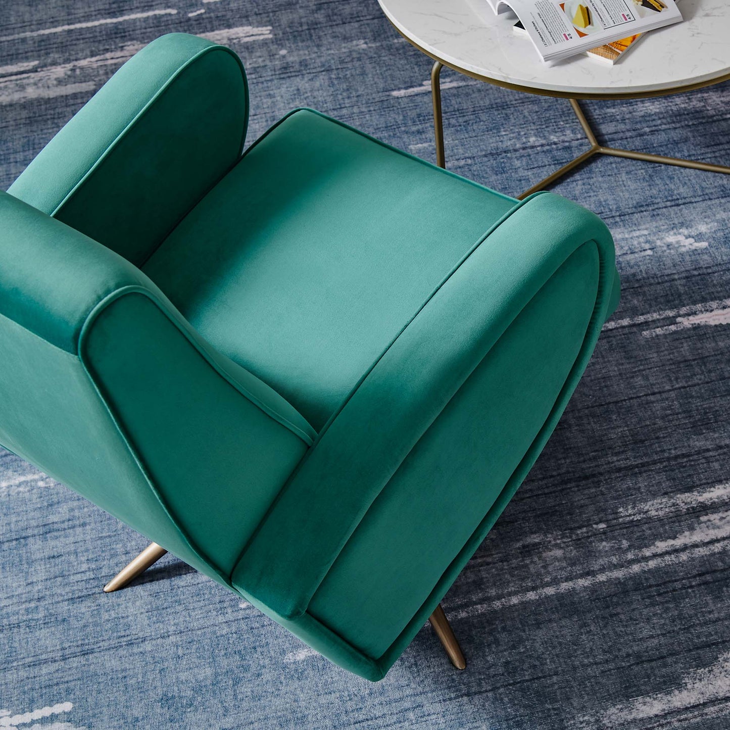 Superior Performance Velvet Swivel Chair