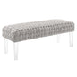 Prologue Woven Performance Velvet Ottoman